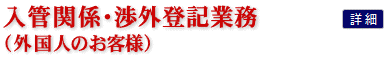 入管入管関係・渉外登記業務(外国人のお客様) 入管入管関係・渉外登記業務(外国人のお客様)